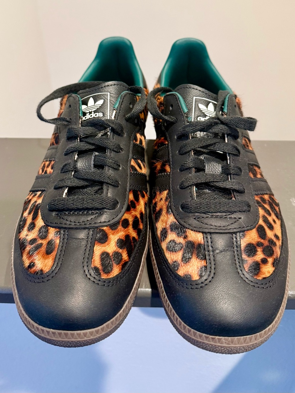 Adidas Black Leopard Print Sneakers